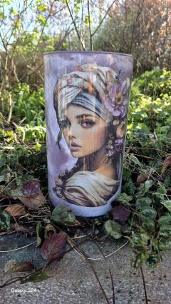 Création atelier découpage sur support métallique – visuel poétique / Decoupage workshop creatie – poëtisch ontwerp op metaal / Decoupage creation on metal – poetic, handmade workshop piece