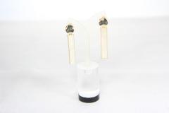 Puces d’oreilles rectangles bleues – style graphique et moderne / Blauwe rechthoekige oorstekers – grafische moderne look / Blue rectangle stud earrings – clean and geometric design