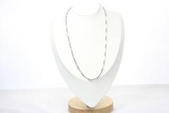 Collier chaîne argentée maillons ovales – long et élégant / Zilveren ketting met ovale schakels – lang en stijlvol / Silver chain necklace with oval links – long and minimalist