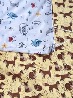 Picture of the product UV50 stroller sunshade – fox & forest print