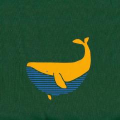 Photo de l'article Sac baleine personnalisable vert bouteille - Jaune et bleu