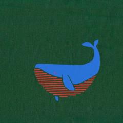 Photo de l'article Sac baleine personnalisable vert bouteille - Bleu et rouge