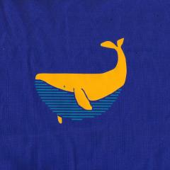Photo de l'article Sac baleine personnalisable bleu vif - Jaune et verte