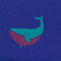 Photo de l'article Sac baleine personnalisable bleu vif - Vert et rouge