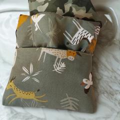 Lingettes lavables artisanales avec pochette réversible – zéro déchet, fait main en Belgique, tissu écoresponsable motif nature / Herbruikbare doekjes met omkeerbaar zakje – handgemaakt in België, duurzaam & ecologisch textiel / Reusable wipes with reversible pouch – handmade in Belgium, eco-friendly natural fabric design