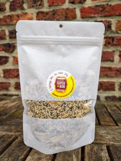 Préparation artisanale pour porridge banane–cacahuète – 100% sans gluten, healthy et fait main à Sambreville / Ambachtelijke porridge mix met banaan en pindakaas – glutenvrij en handgemaakt / Banana–peanut porridge mix – gluten-free, handmade and healthy breakfast