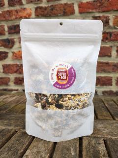 Porridge figue–coco artisanal sans sucre ajouté – Mélange sain et fait main en Belgique – Vraiment Super Bon / Ambachtelijke pap met vijg en kokos – handgemaakt in België – gezond en zonder toegevoegde suikers / Handmade fig–coconut porridge – no added sugar – healthy and Belgian