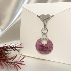 Collier mots doux – pendentif fait main rouge passion, cadeau symbolique / Rode handgemaakte hanger – zachte woorden, krachtig gebaar / Sweet words necklace – handmade passionate gift with meaning