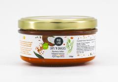 Houmous aux saveurs d’Inde – dip crémeux et épicé, vegan et fait main / Indiase hummus – smeuïge en pittige vegan spread / Indian-inspired dhal hummus – bold, creamy vegan spread made locally