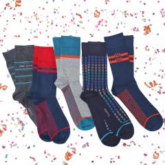 Lot de chaussettes homme multicolores – confort, style et fun pour tous les jours / Kleurrijke herensokken – 5 paar comfort & stijl voor elke dag / Colorful men's socks – 5-pack for daily style and comfort