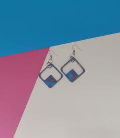 Photo de l'article Boucles d'oreilles - inspiration univers - plastique recyclé
