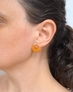 Photo de l'article Puce d’oreille ronde en dentelle – Jonquille