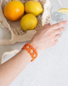 Photo de l'article Soleil couchant (M) – Bracelet en dentelle motif ajouré