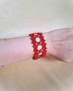 Photo de l'article Brun tomette (L) – Bracelet en dentelle motif ajouré