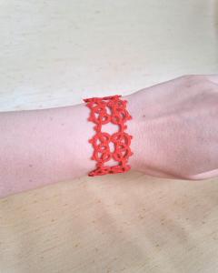 Photo de l'article Bracelet motif floral - Rouge écarlate