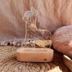 Veilleuse alpaga apaisante – lumière douce pour chambre bébé ou enfant / Zacht licht alpaca nachtlampje – rustgevend voor kinderkamer / Soft light alpaca night lamp – calming décor for nursery