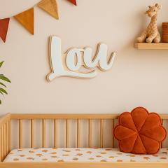 Photo de l'article Prénom personnalisé en bois & acrylique coloré – Déco murale artisanale pour chambre d’enfant