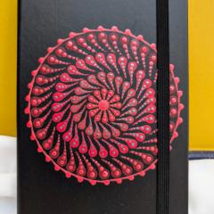 Photo de l'article Carnet de notes FSC - format A5 - ligné - peint à la main en Dot Art