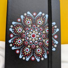 Photo de l'article Carnet de notes FSC - format A5 - ligné - peint à la main en Dot Art