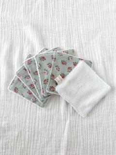 Lot de lingettes lavables – design sobre et élégant, cousues main / Set van wasbare doekjes – sobere elegante stijl, handgestikt / Washable pad set – subtle elegant style, hand-sewn