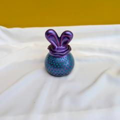 Photo de l'article Décoration ou porte-crayon pour chambre d'enfant - Base mauve  - Mandala & Dot Art - Pièce unique en Jesmonite, 100% moulée et peinte à la main