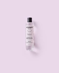 Eau micellaire Formy – démaquillant doux & vegan, sans parfum, sans alcool, respect du microbiome cutané, cosmétique belge clean / Formy micellair water – parfumvrij, huidvriendelijk / Formy micellar water – gentle cleansing, vegan, no fragrance, Belgian made