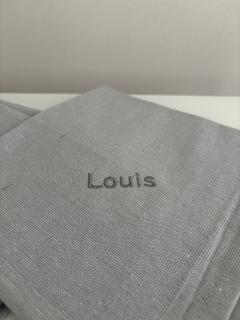 Photo de l'article Serviette de table personnalisable en coton bio – Gris chiné clair