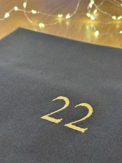 Photo de l'article Serviette de table personnalisable en coton bio – Coloris anthracite