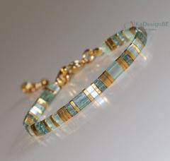 Photo de l'article Bracelet Miyuki tila pour femme - vert écume de mer