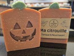 Photo de l'article Savon artisanal “Ma Citrouille” – Saponifié à froid, potiron & huile de pépins de courge