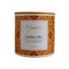 Golden Mix – infusion dorée au curcuma et épices, boisson bien-être anti-inflammatoire naturelle, artisanat belge / Golden Mix – gouden kruideninfusie met kurkuma, natuurlijk welzijnsdrankje, België / Golden Mix – golden turmeric herbal blend, natural wellness drink, artisanal Belgian tea