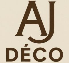 Logo officiel AJ Déco, symbole du savoir-faire artisanal belge et de la décoration éthique et élégante. Marque engagée pour un design responsable. Logo van AJ Déco – Belgisch ambacht en duurzame woondecoratie. AJ Déco official logo – Belgian handmade décor brand combining elegance, ethics, and modern design.