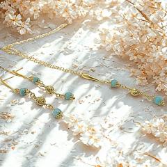 Photo de l'article Collier Alexiane – Argent vermeil & amazonite