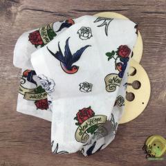 Photo de l'article Mouchoirs par lot de 3 - Vert, monstre, tattoo - Zéro déchet