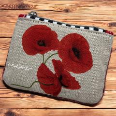 Photo de l'article Porte-monnaie coquelicot