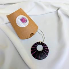 Photo de l'article Pendentifs en bois "Dotty Dots" - Dégradés de mauve (3)