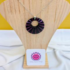 Picture of the product Wooden pendant"Dotty Dots" - Violet gradients (4)