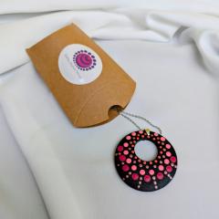 Photo de l'article Pendentifs en bois "Dotty Dots" - Dégradés de rose (2)