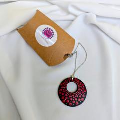 Photo de l'article Pendentifs en bois "Dotty Dots" - Dégradés de rouge (3)