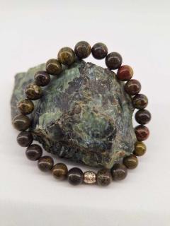 Photo de l'article Bracelet Jaspe Sang de Dragon – pierre naturelle fait main