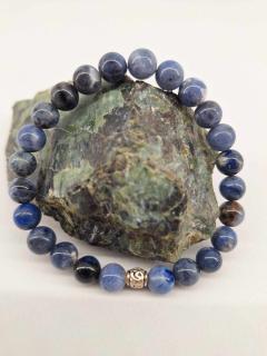 Bracelet dumortiérite 8mm, pierres naturelles authentiques, bijou artisanal fait main / Dumortieriet armband 8mm, authentieke natuurstenen, handgemaakt ambachtelijk sieraad / Dumortierite 8mm bracelet, authentic natural stones, handmade artisanal jewelry