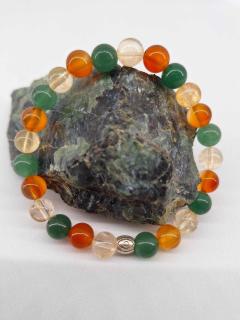 Bracelet bien-être et équilibre, pierres naturelles choisies, bijou fait main idée cadeau / Welzijn en balans armband, gekozen natuurstenen, handgemaakt cadeau-idee / Well-being and balance bracelet, selected natural stones, handmade gift idea
