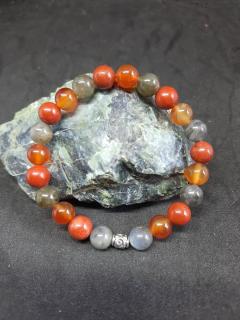 Bracelet vitalité et énergie positive, pierres naturelles énergisantes, cadeau bien-être artisanal / Vitaliteit en positieve energie armband, energiegevende natuurstenen, wellness cadeau / Vitality and positive energy bracelet, energizing natural stones, artisanal wellness gift