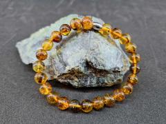 Bracelet en ambre naturel, résine solaire purificatrice, bijou artisanal fait main en Belgique / Natuurlijke amber armband, zuiverende hars, handgemaakt sieraad uit België / Natural amber bracelet, purifying solar resin, handmade Belgian jewelry