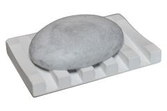 Savon au sel parfum menthe – savon solide tonifiant et purifiant pour peau fraîche / Zoutzeep met munt – zuiverende en verkwikkende vaste zeep voor een frisse huid / Salt soap with mint – purifying and energising solid soap for fresh skin