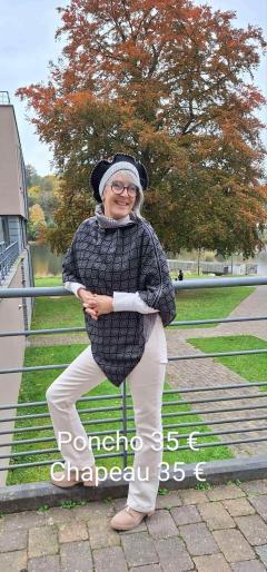 Photo de l'article Poncho Réversible Gris — Douceur