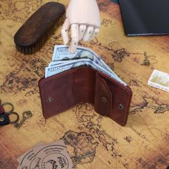 Picture of the product Elegant Handmade COGNAC Leather Wallet with Coin Pocket