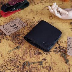 Picture of the product Elegant Handmade BLACK Leather Wallet with Coin Pocket