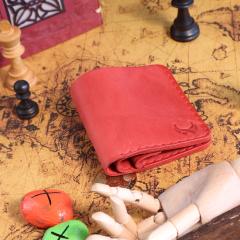 Picture of the product Elegant Handmade RED Leather Wallet with Coin Pocket