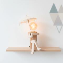 Photo de l'article Lampe artisanale HLUZ “Sous le soleil” – déco lumineuse poétique, faite main en Belgique